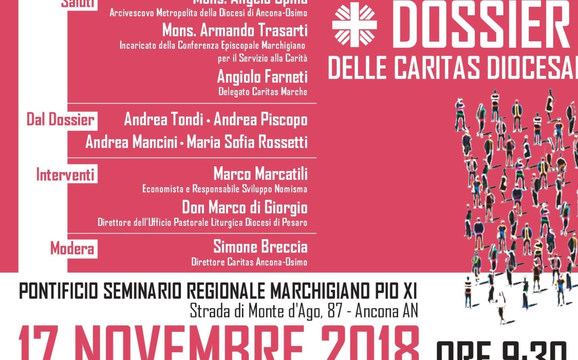 Presentazione Dossier regionale Caritas Marche: 17 novembre 2018