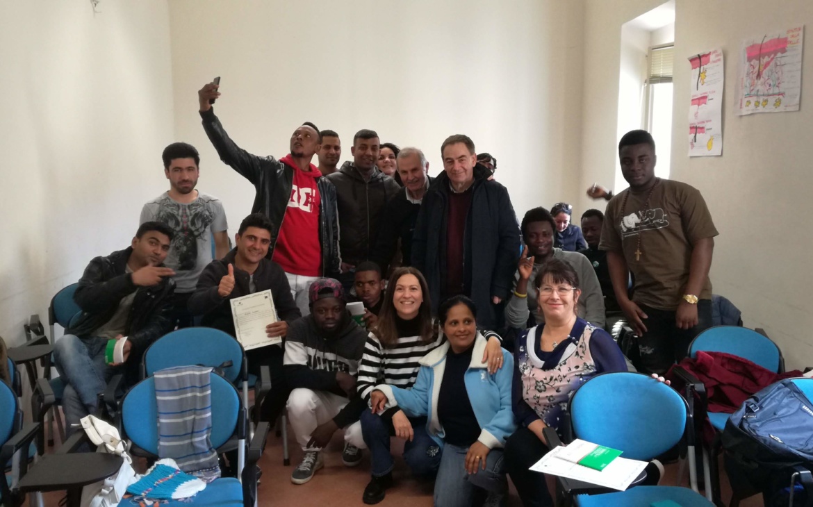 26 febbraio 2019: consegna attestati al corso di lingua italiana per migranti